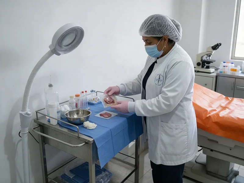 Apoyo de laboratorio para biopsias